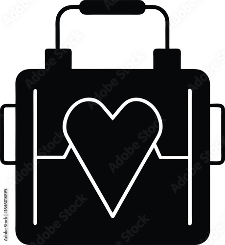 defibrillator silhouette vector no details minim.eps