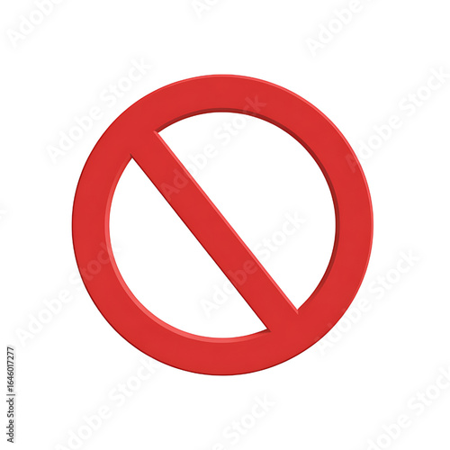 Free Download Red prohibition symbol or forbidden sign indicating no entry or restriction isolated on transparent background - GFXLoad