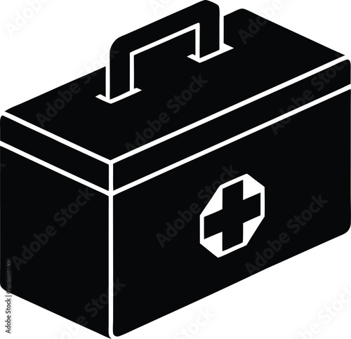 first aid box silhouette vector no details minim.eps