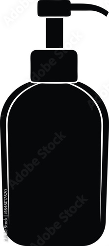 hand sanitizer bottle silhouette vector no detail.eps