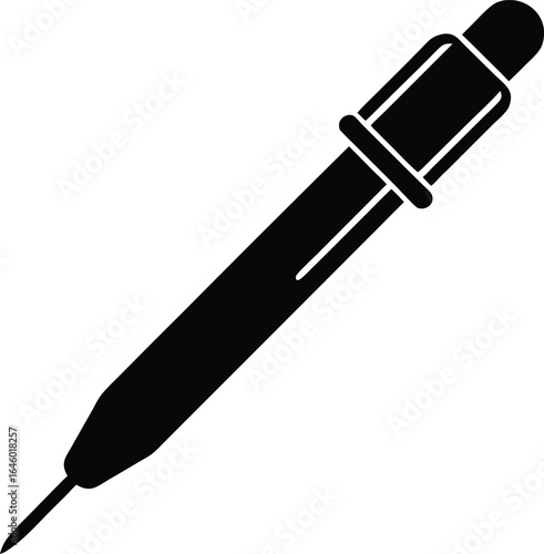 insulin pen silhouette vector no details minimal.eps