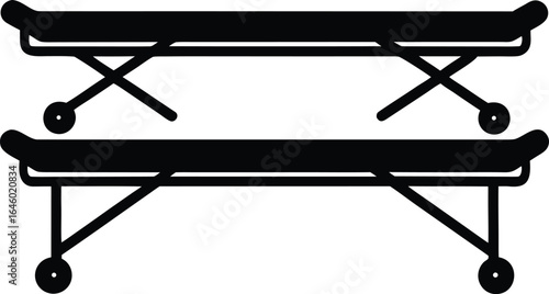 stretchers silhouette vector no details minimal .eps