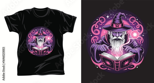 witchcraft graphic vector T shirt design print.