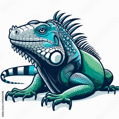 vector illustration of iguana