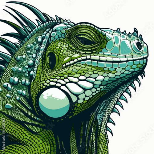 vector illustration of iguana