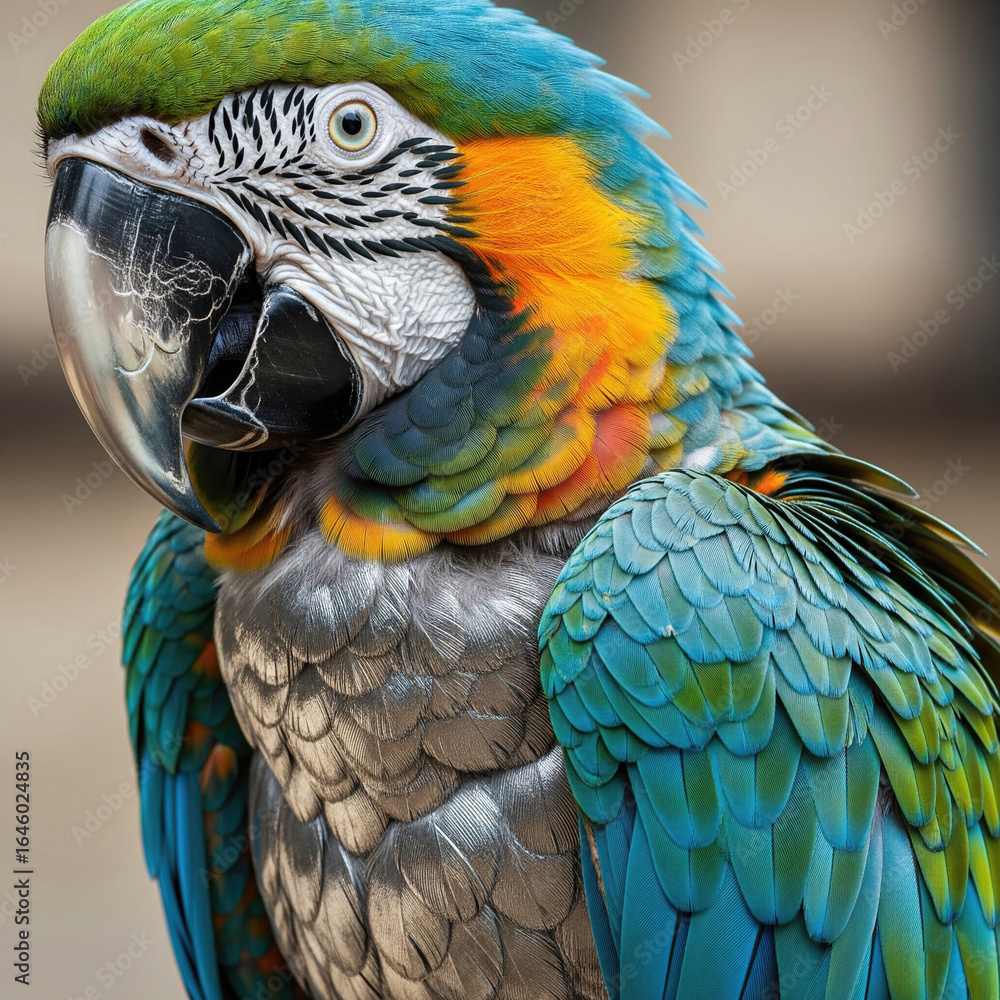 Obraz premium vibrant parrot portrait