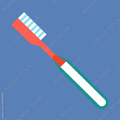 toothbrush with toothpaste isolated