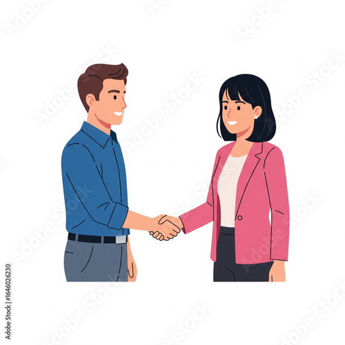 Vector Flat Business and Office Illustration – Teamwork, Meeting, Discussion