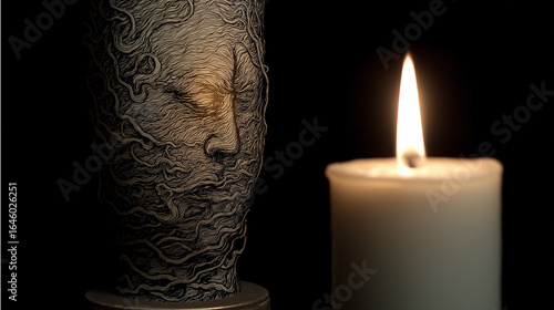 candlelight illuminating a dark, tangled mind