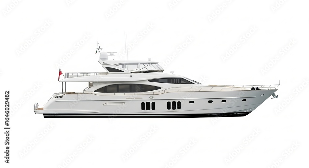 custom made wallpaper toronto digitalLuxury yacht isolated on white background cruising on the open water in summer