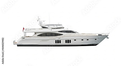 Wallpaper Mural Luxury yacht isolated on white background cruising on the open water in summer Torontodigital.ca