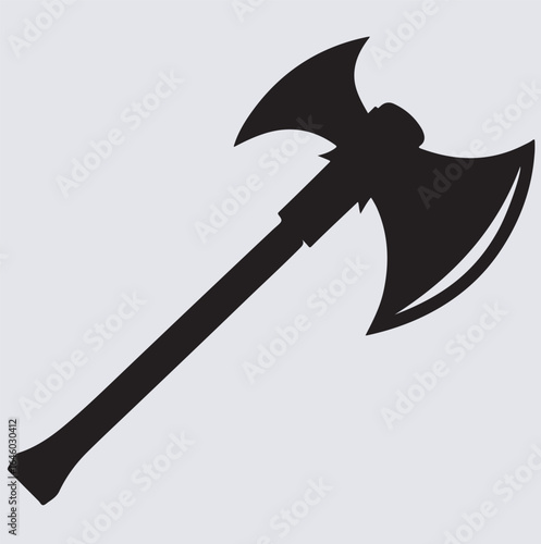 an axe silhouette vector art illustration, axe vector illustration