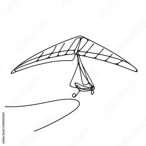 Person flying hang glider