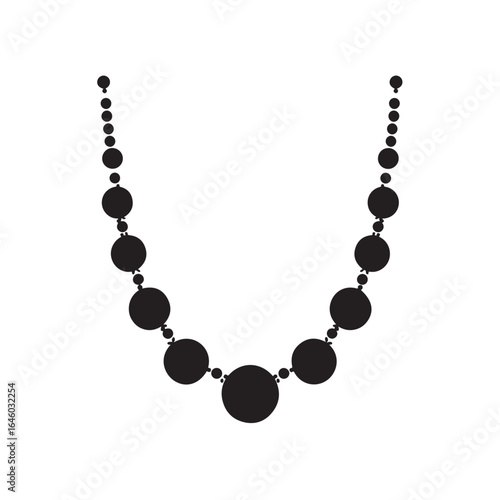 necklace silhouette, necklace vector illustration, necklaces icon, simple silhouette illustration of necklaces, perfect for necklaces logos and icons
