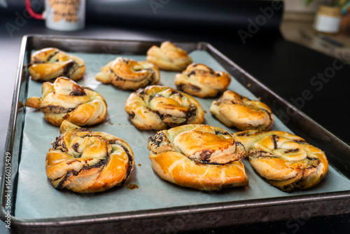 Wallpaper Mural Puff pastry chocolate swirls. Dessert. Pastry Torontodigital.ca