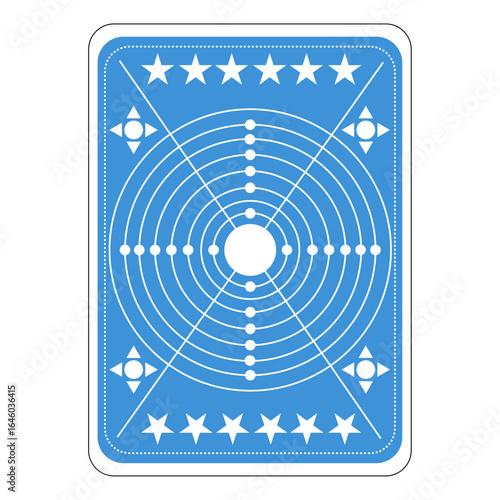 Standard Playing Card Back with Sun and Moon Design