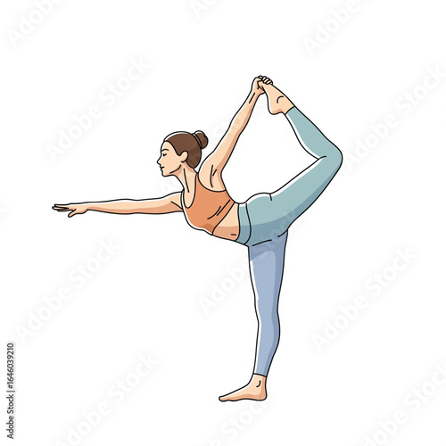 Flat 2D Vector Illustration of People Doing Fitness, Yoga, and Dance Exercises