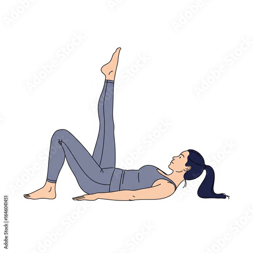 Flat 2D Vector Illustration of People Doing Fitness, Yoga, and Dance Exercises