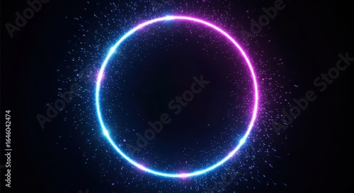 Wallpaper Mural Glowing Neon Circle Abstract Background Design Torontodigital.ca