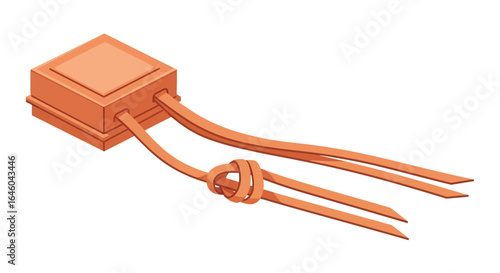 Electrical box with wires and knot illustration