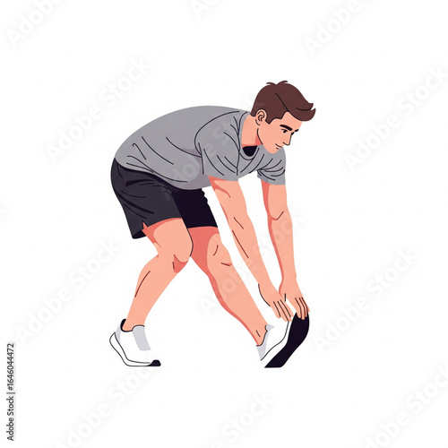 Flat 2D Vector Illustration of People Doing Fitness, Yoga, and Dance Exercises