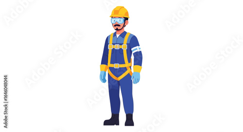 Construction worker safety gear and safety harness