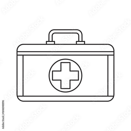 First Aid Kit Outline Vector
