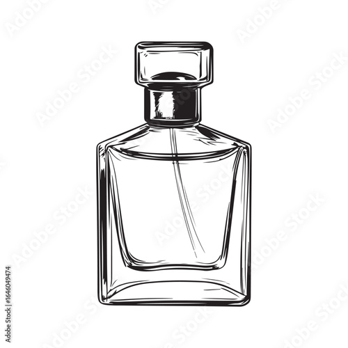 Perfume bottle silhouette, Perfume bottle vector illustration isolated on a white background, perfume bottle silhouette vector illustration