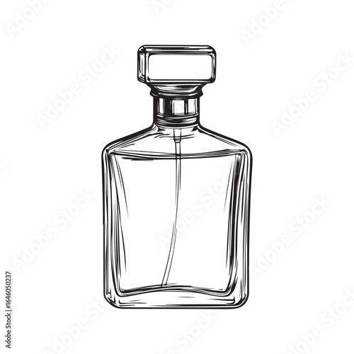 Perfume bottle silhouette, Perfume bottle vector illustration isolated on a white background, perfume bottle silhouette vector illustration