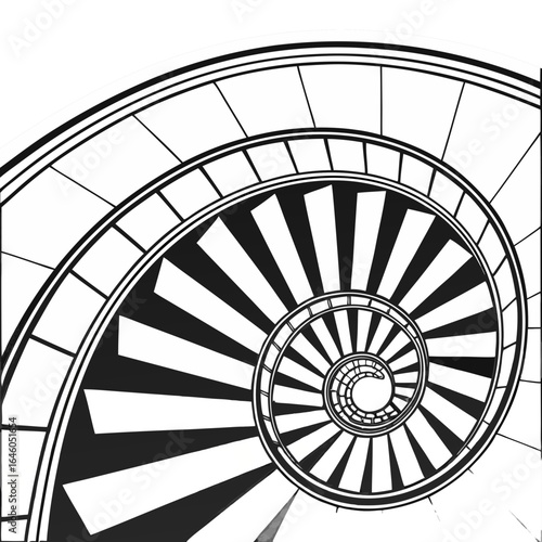 abstract spiral staircase