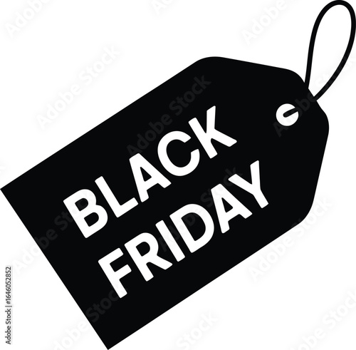 Black Friday Price Tag Sale Promotion.