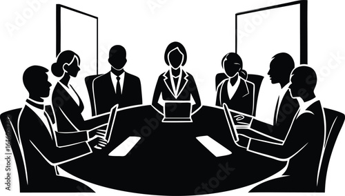 clean-silhouette-of-office-team-meeting- (2).eps