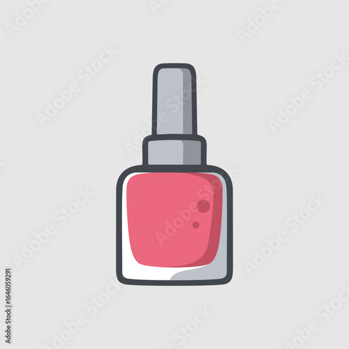 Bright nail polish bottle in modern style