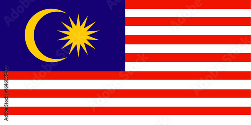 Malaysia flag. Malaysian flag. Malaysia Day. Vector illustration