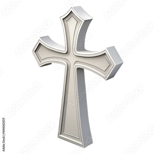 golden cross on a white background