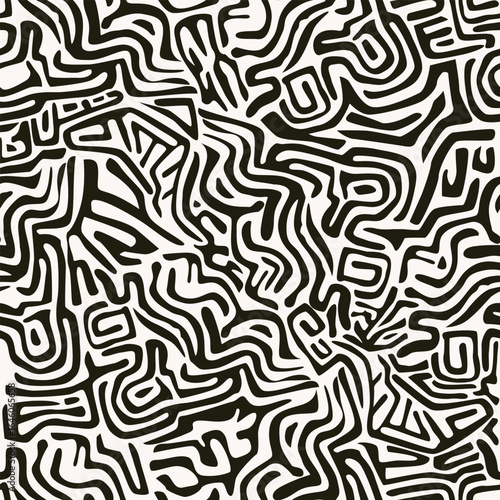 Vector seamless pattern. Abstract background with tiny rough spots. Monochrome noisy texture. Randomly disposed sloppy organic mottle