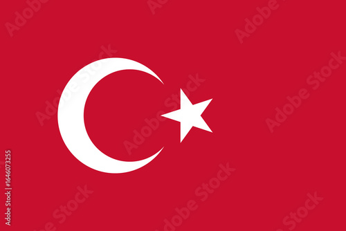 Flag of Turkey, vector illustration.