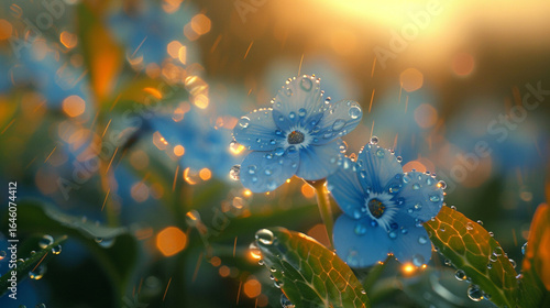 A close-up of a dew-kissed