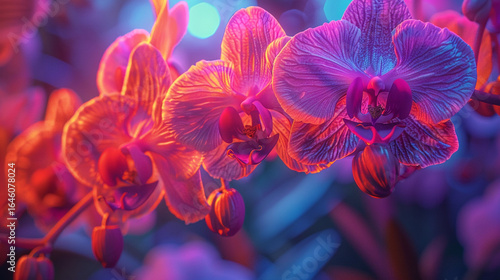 A close-up of a vibrant orchid