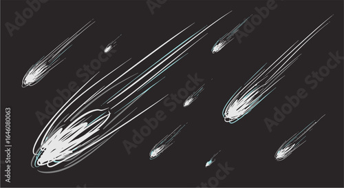 Expressive Celestial Flow - Sumi-e Vector