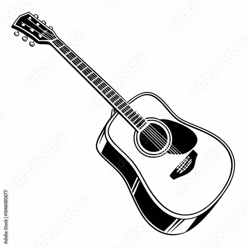 acoustic guitar vector illustration