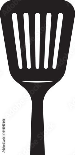 Spatula Silhouette Vector Illustration: Kitchen Utensil Design Element for Culinary Projects