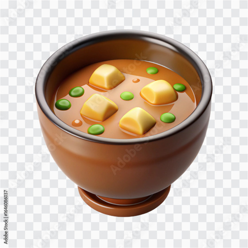 3D Miso Soup | Japanese Cuisine & Traditional Food Icon
