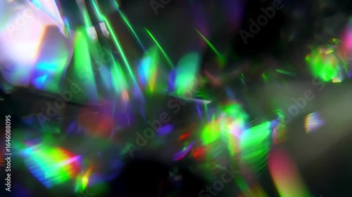 Rainbow Prism Light | Crystal Shard Reflection | Vibrant Beam Abstract Background