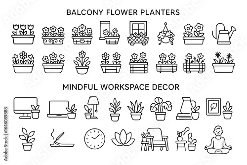 Balcony planters and mindful workspace decor: simple plant design ideas