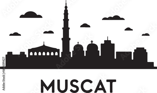 Muscat skyline horizontal banner Oman cityscape vector black on white

Muscat skyline horizontal banner Oman cityscape vector black on white