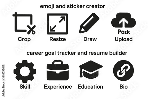 Emoji creator and resume builder tools for creativity and career development