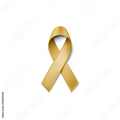 Golden Ribbon for Breastfeeding Awareness Isolated