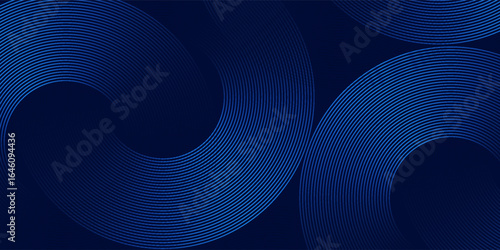 abstract dark background with glowing lines circles. eps10