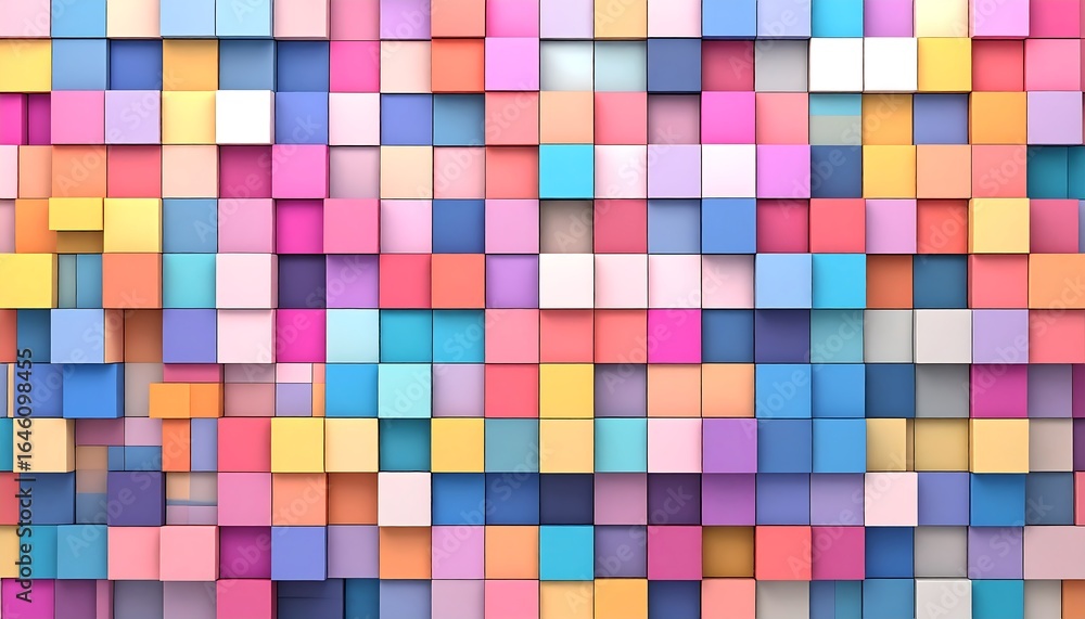 Fototapeta premium Colorful Cube Pattern Background.
